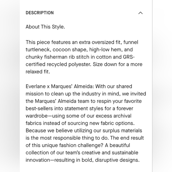 Everlane x Marques' Almeida NWT Knit Turtleneck Sweater Size Small. - Picture 15 of 15